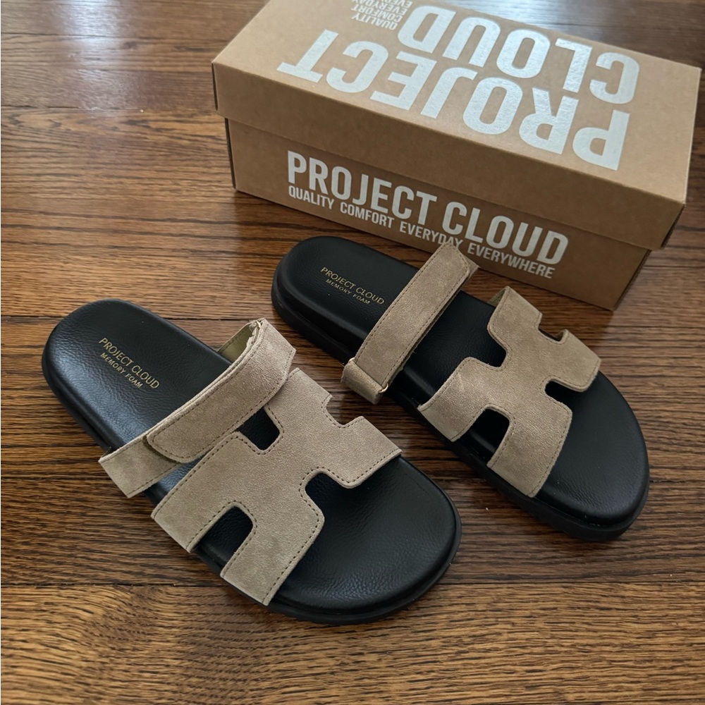 *SOLD* NEW Project Cloud Toupe Suede Sandals